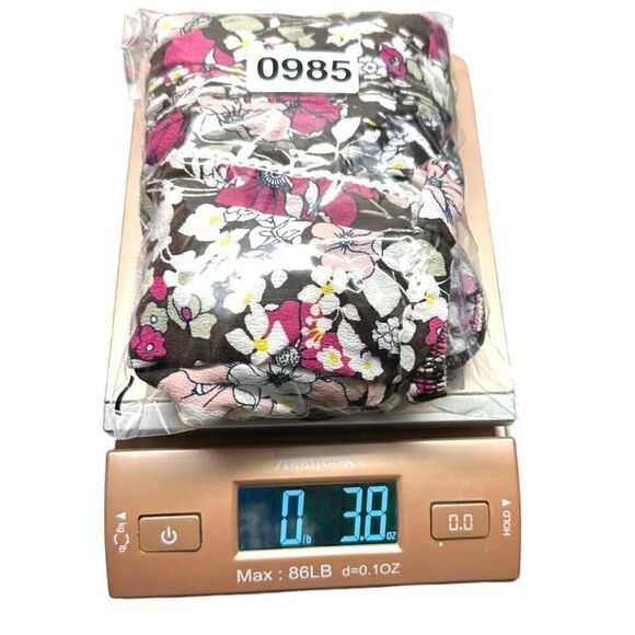 Coco + Jaimeson Women’s Brown Stone Floral Print Elastic Crop Top Blouse Size Me - Picture 13 of 13